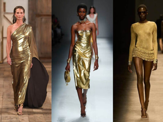 Sheer or gold white dresses