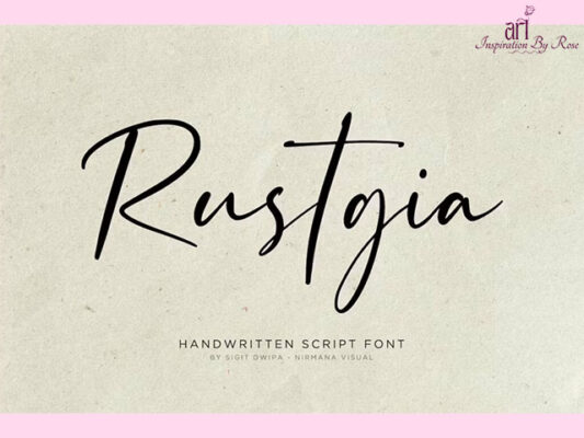 Rustgia – Handwritten Font